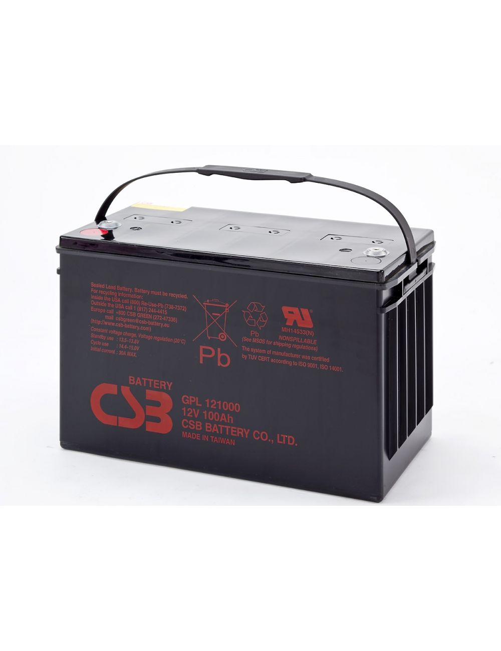 Batería 12V 100Ah CSB serie GPL - CSB-GPL121000 -  -  - 1