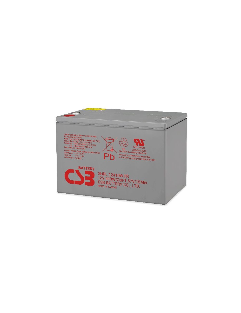 Batería 12V 410W/celda CSB serie XHRL - CSB-XHRL12410W - - - 1 Batería 12V 410W/celda CSB serie XHRL - CSB-XHRL12410W - - - 1