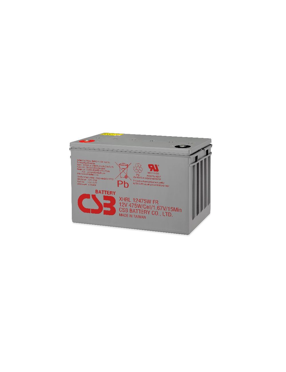 Batería 12V 475W/celda CSB serie XHRL - CSB-XHRL12475W - - - 1 Batería 12V 475W/celda CSB serie XHRL - CSB-XHRL12475W - - - 1