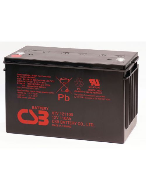 BATERIA PLOMO AGM 12V 110Ah CSB SERIE XTV - CSB-XTV121100 -  -  - 1