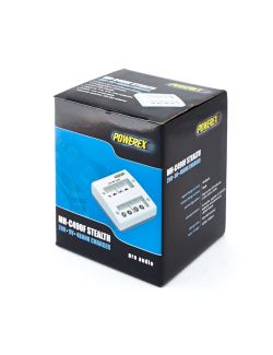 Carregador para pilhas de 9V com 4 bancos de carga independentes, controlo de carga por microprocessador e adaptador para carro.